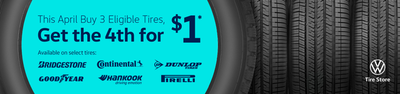 Buy 3 Eligible Tires
Get the 4th for $1.